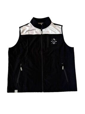 Glock Mens 2XL Vest Shooting Sports Black Reflective Silver Tactical Full Zip
